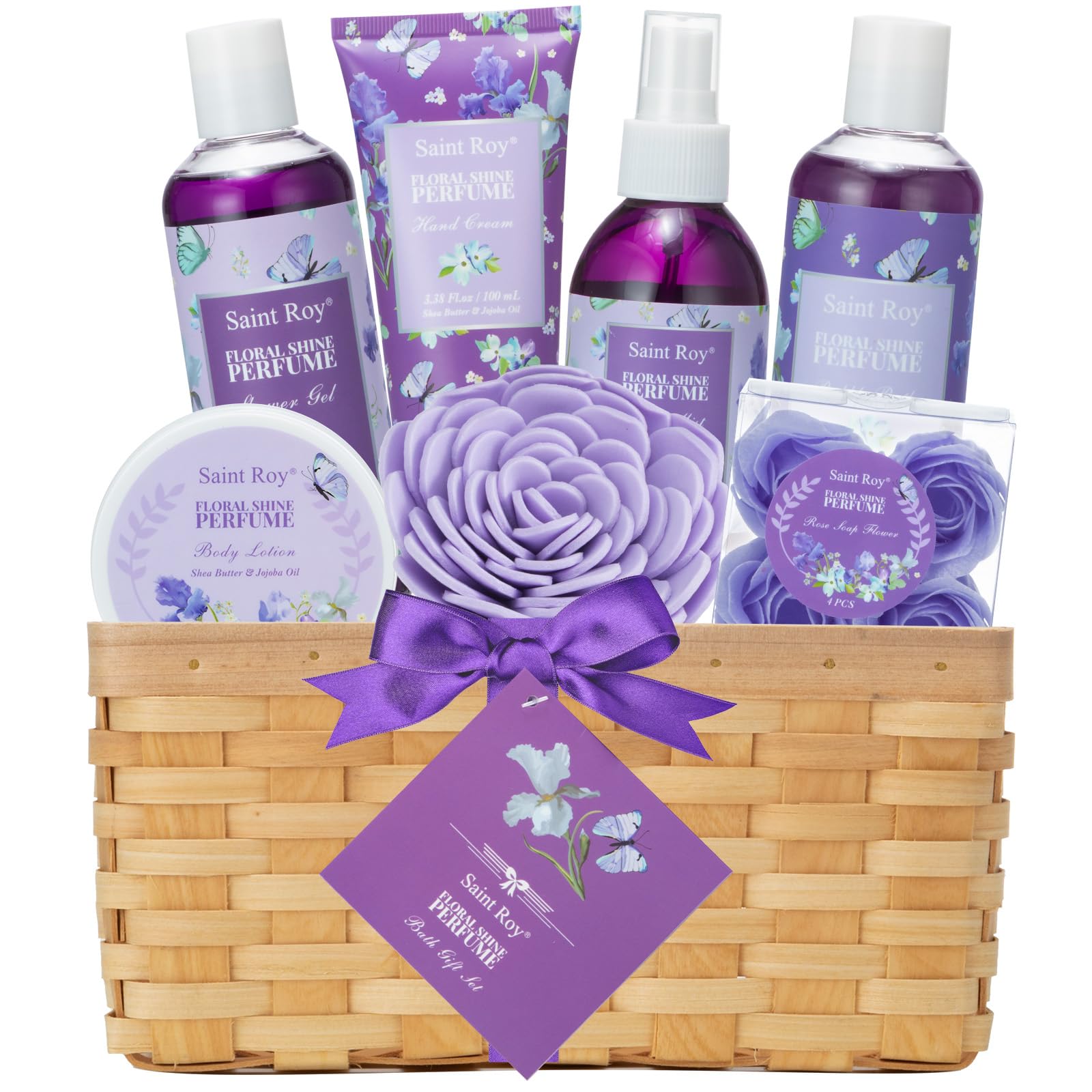 Spa Bath &amp; Body Gifts for Women, Jasmine Peony Spa Gift - Saint Roy
