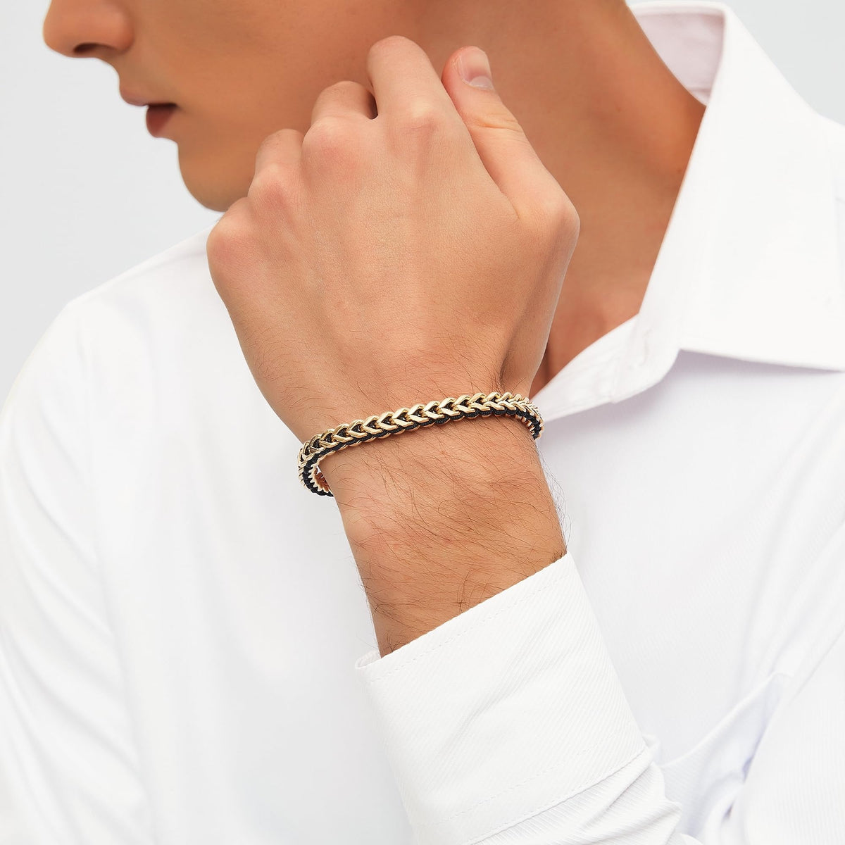 18K Gold Plated Bracelets for Men Franco Link Chain - WP WEPICK Official Imagery - 6