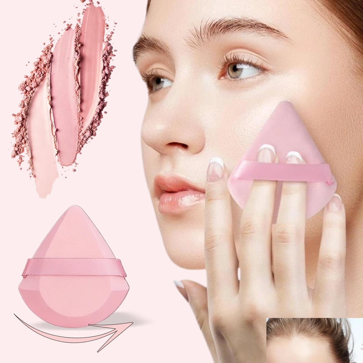 47Pcs Pink Makeup Brushes Set for Women Professional Multi - Jimmidy Official Imagery - 4
