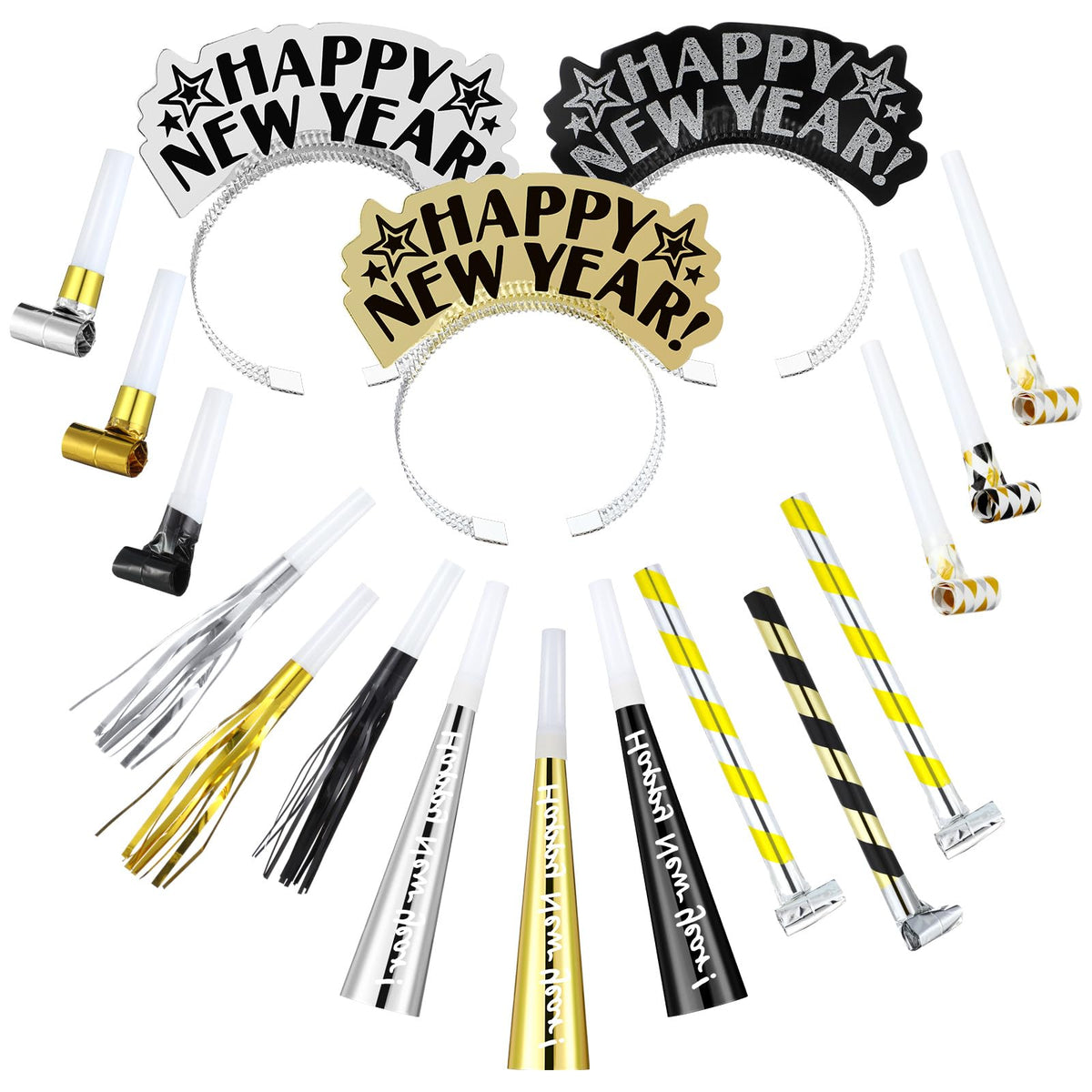 Lenwen 18 Pcs New Years Eve Noise Makers Horn Blowers - Lenwen Official Imagery - 2