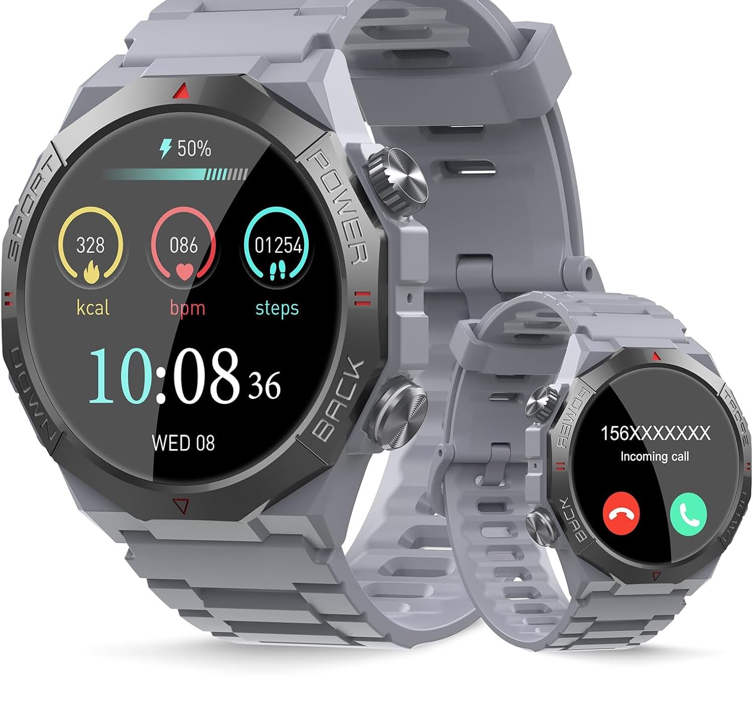 Qecnato Military Smart Watch for Men Answer Calls 1.39" HD Fitness 30D - View 10