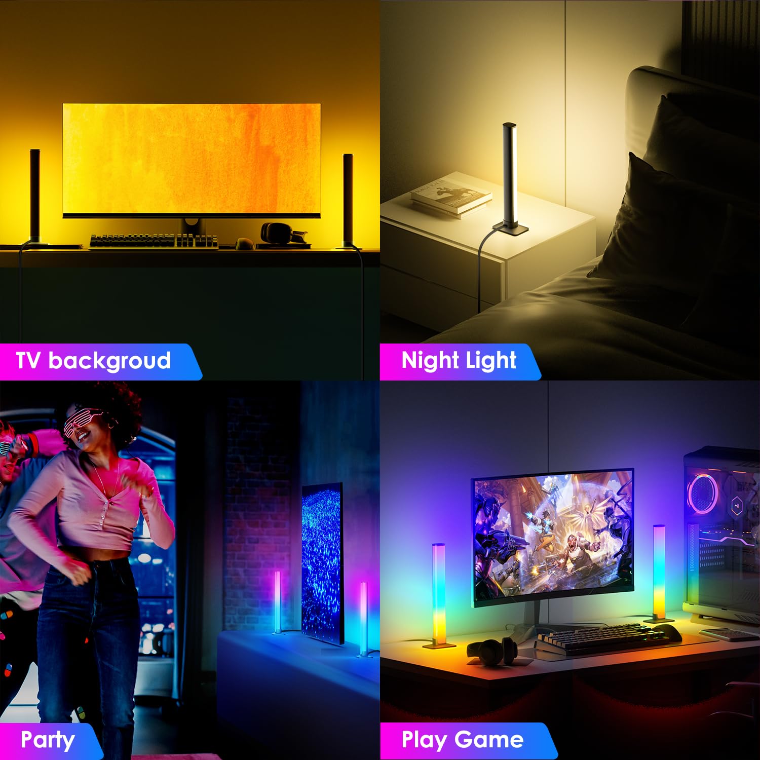 Barhootao RGB Light Bar,Smart LED Light Bar for Room,16 Million C - Barhootao Official Product View 6