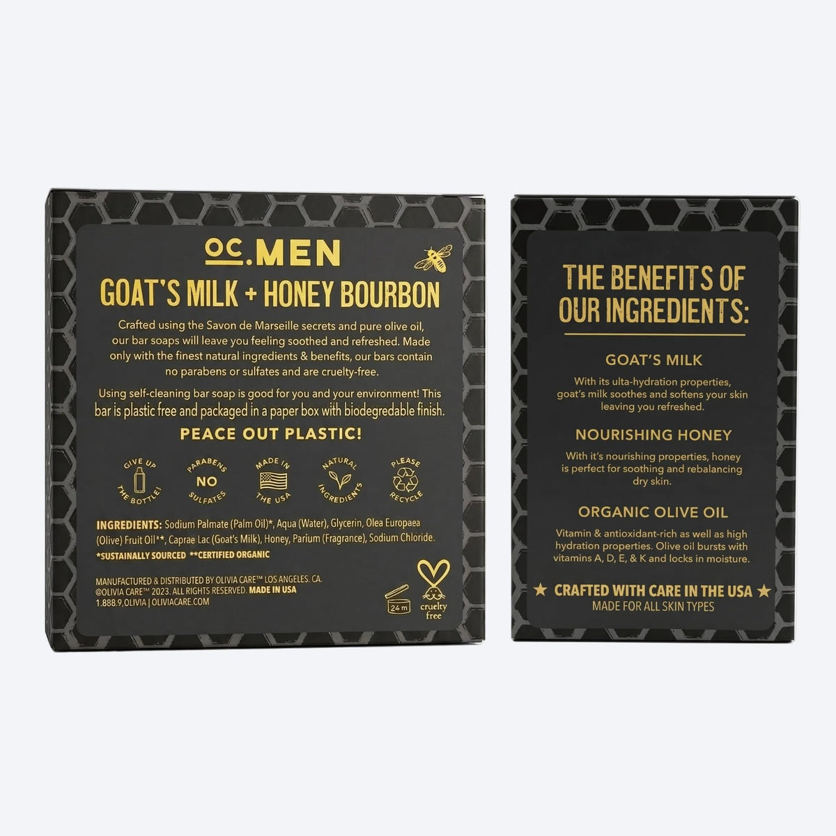 Olivia Care Men Goat s Milk Honey Bourbon Honey Infused Bar - Olivia Care Official Imagery - 8