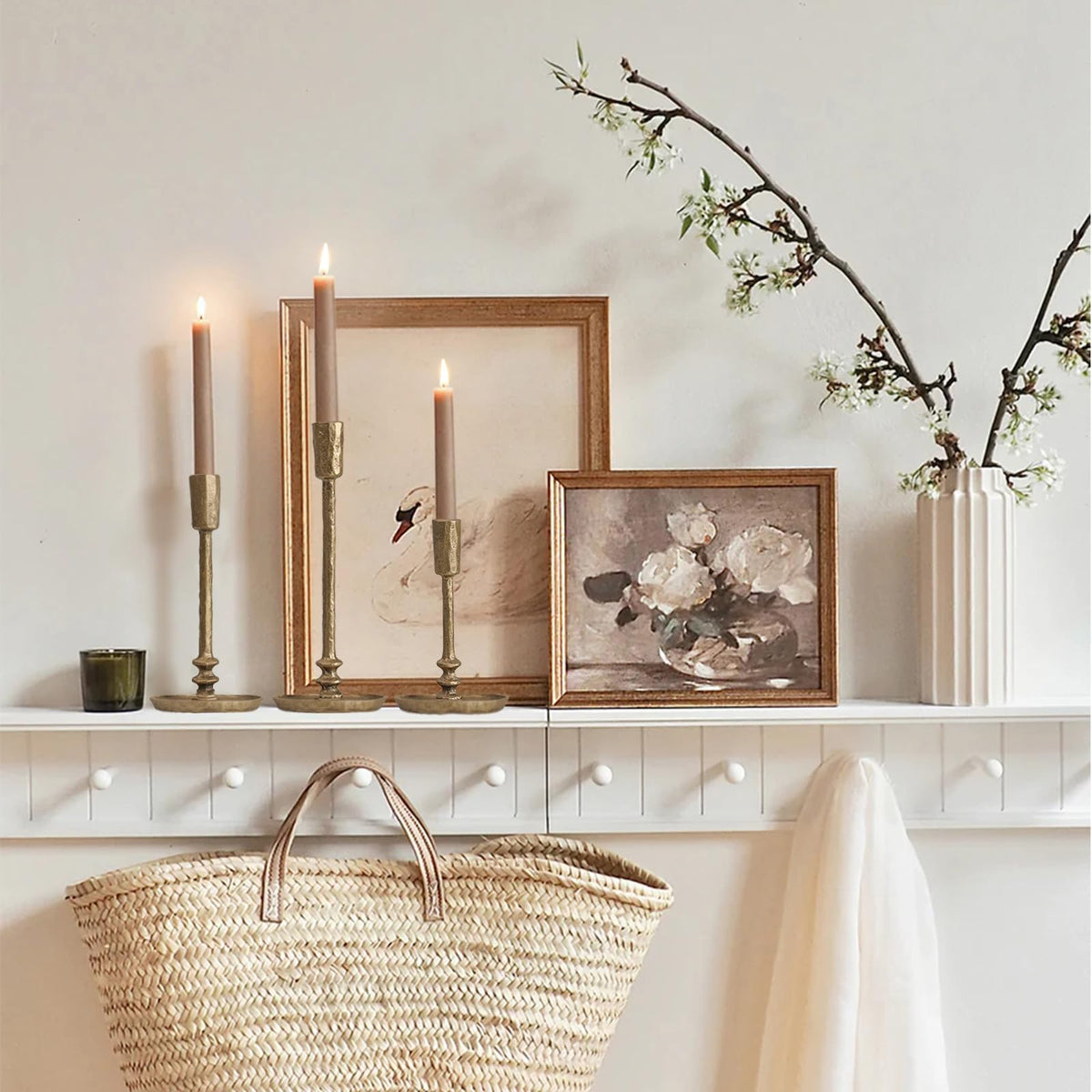 Rustic Cast Iron Taper Candle Holder - SUJUN Official Imagery - 8