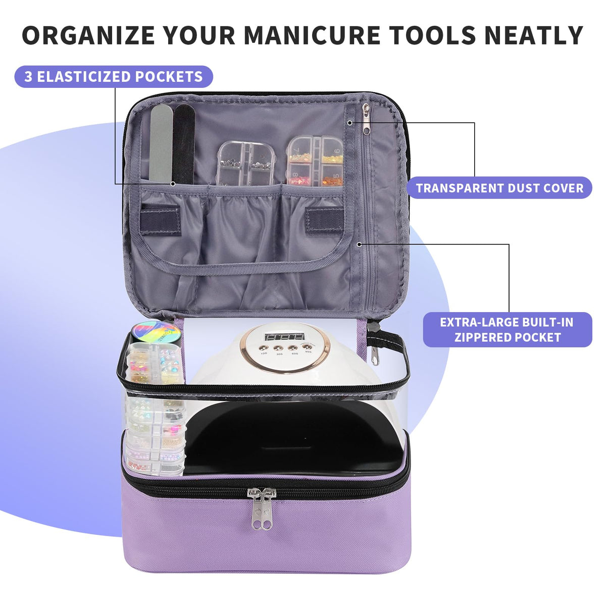 Clear Nail Polish Organizer Double layer Nail Polish Holds - Beloving Official Imagery - 3