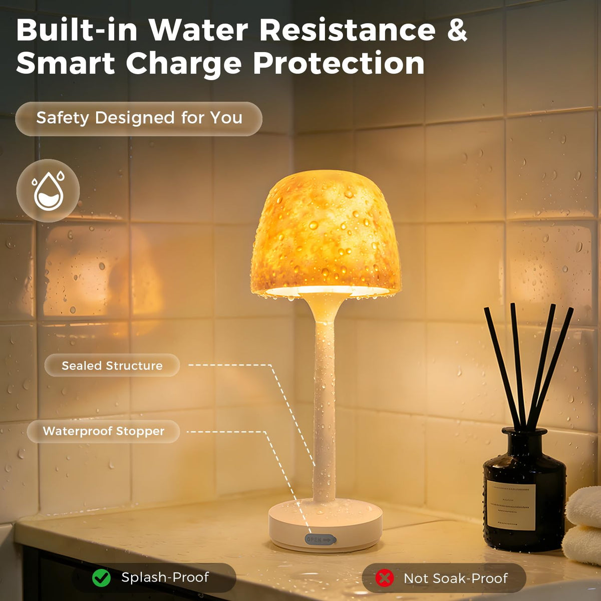 Waterproof Shower Lamp Rechargeable LED Ocean Projector - YJHAOTOU Official Imagery - 5