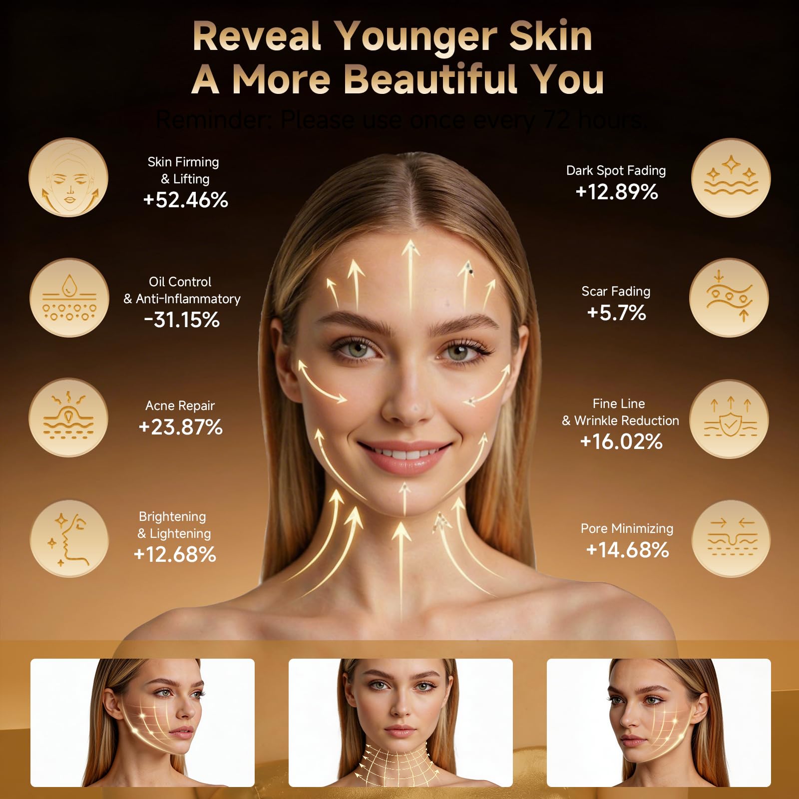 3D Red Light Therapy LED Face & Neck Mask by AIHEU