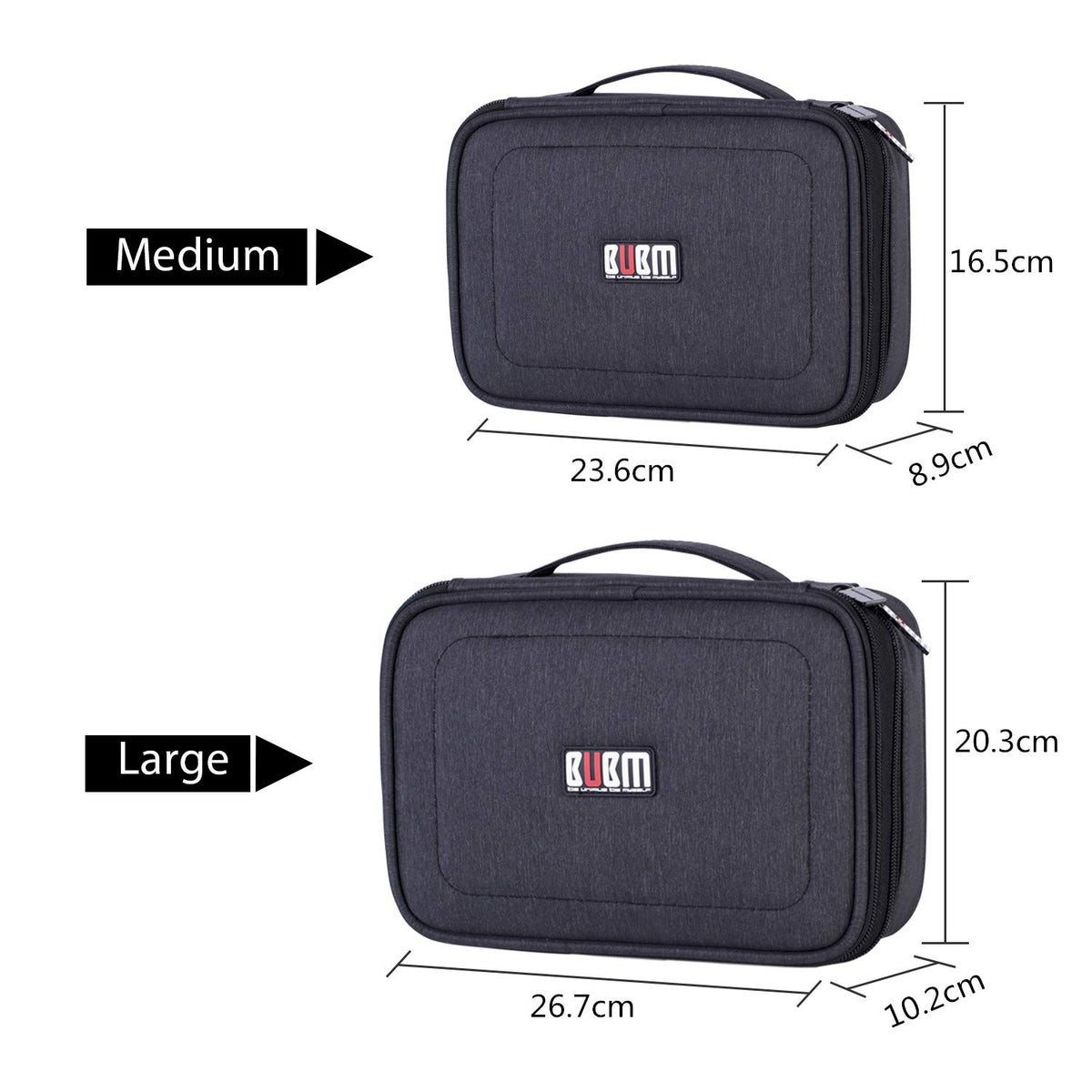 BUBM Electronic Organizer Double Layer Travel Gear Bag for - BUBM Official Imagery - 7