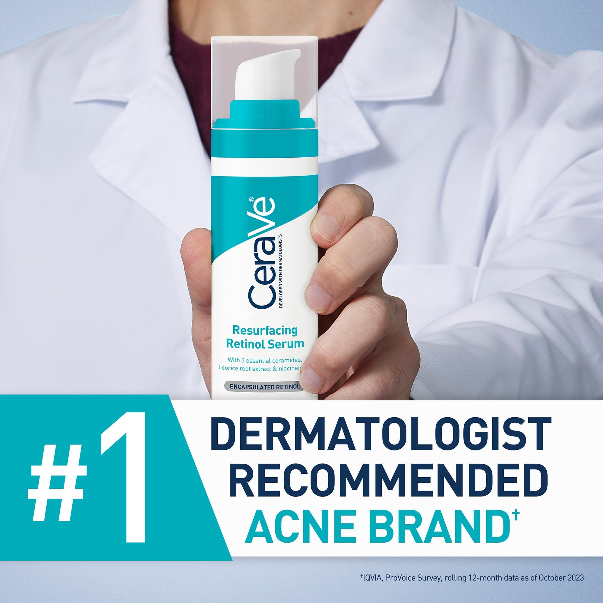 CeraVe Resurfacing Retinol Face Serum with Niacinamide, Pore M... - CeraVe Official Product View 7