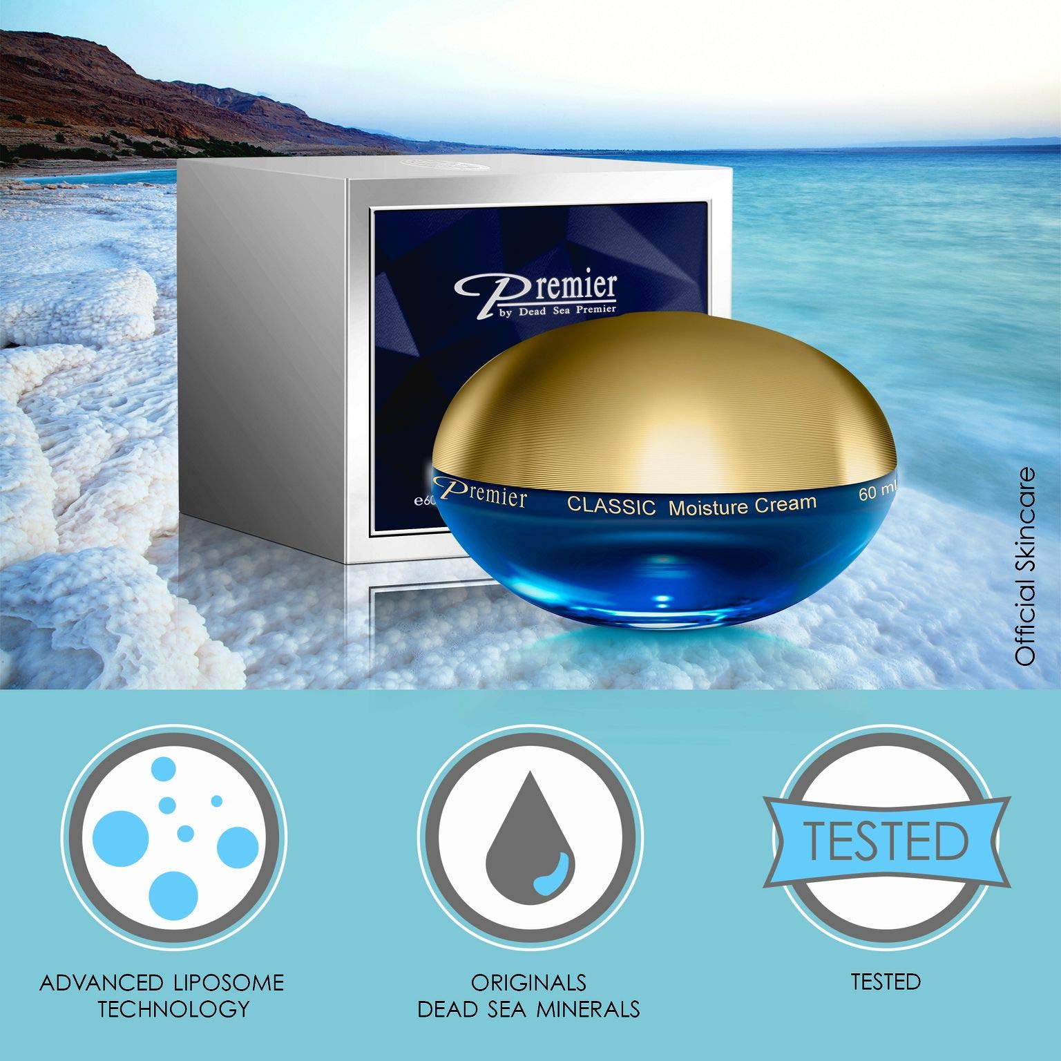 Premier Dead Sea Sensitive Skin Moisture Cream, Day and Night - Premier