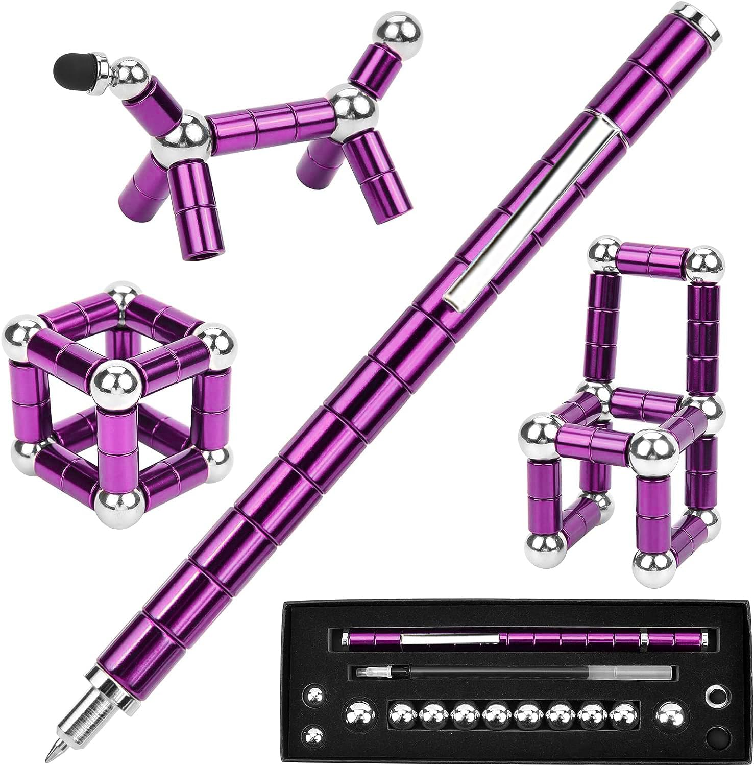 QAQcew Fidget Pen, Decompression Magnetic Fidget Toy Pen, Magnet Pen F - View 6