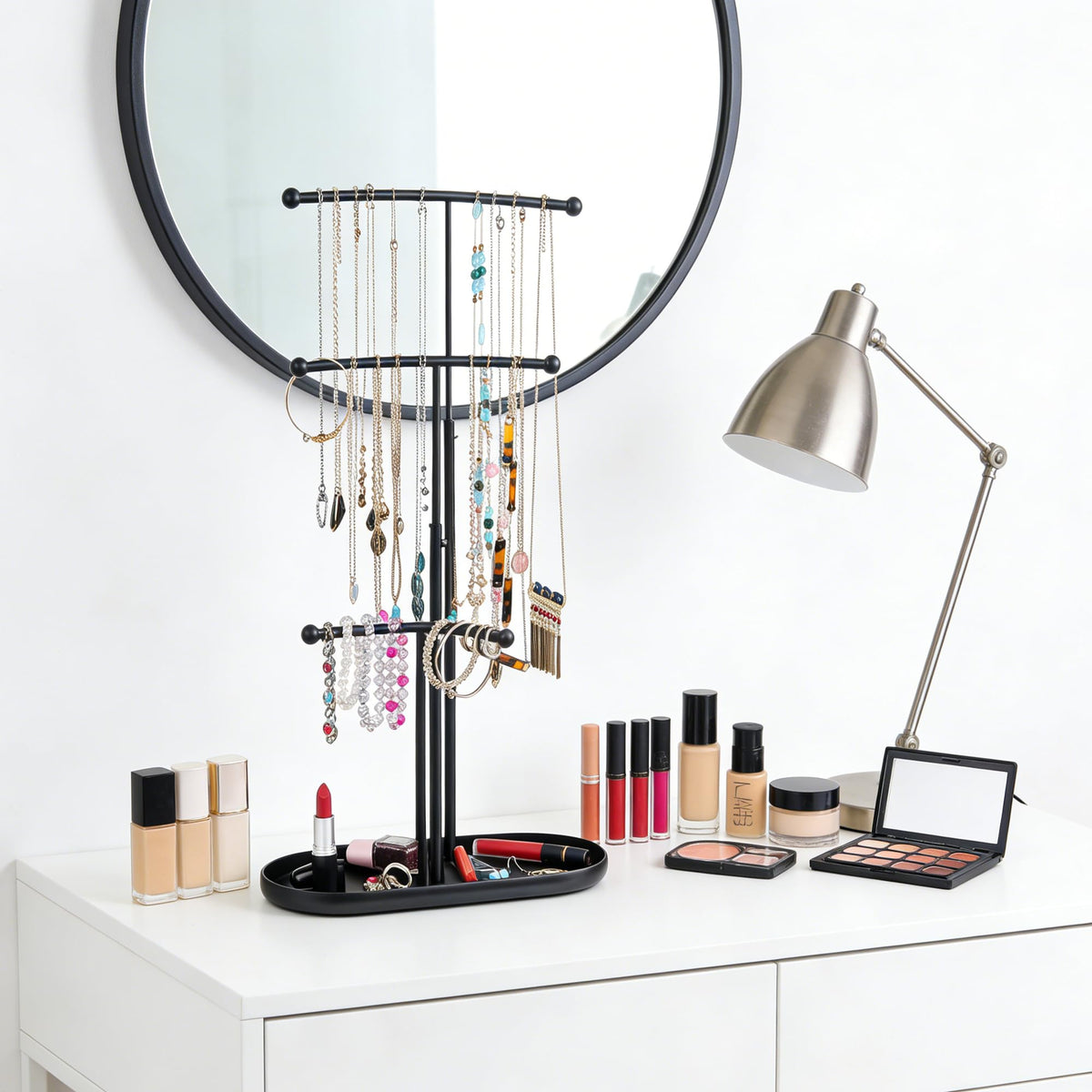 SZQINJI Jewelry Stand Organizer Metal Jewelry Tree Holder 3 - SZQINJI Official Imagery - 3