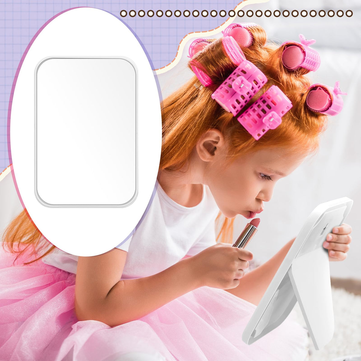 DoubleFill 6 Pcs Spa Party Mirror Spa Party Supplies for - DoubleFill Official Imagery - 7