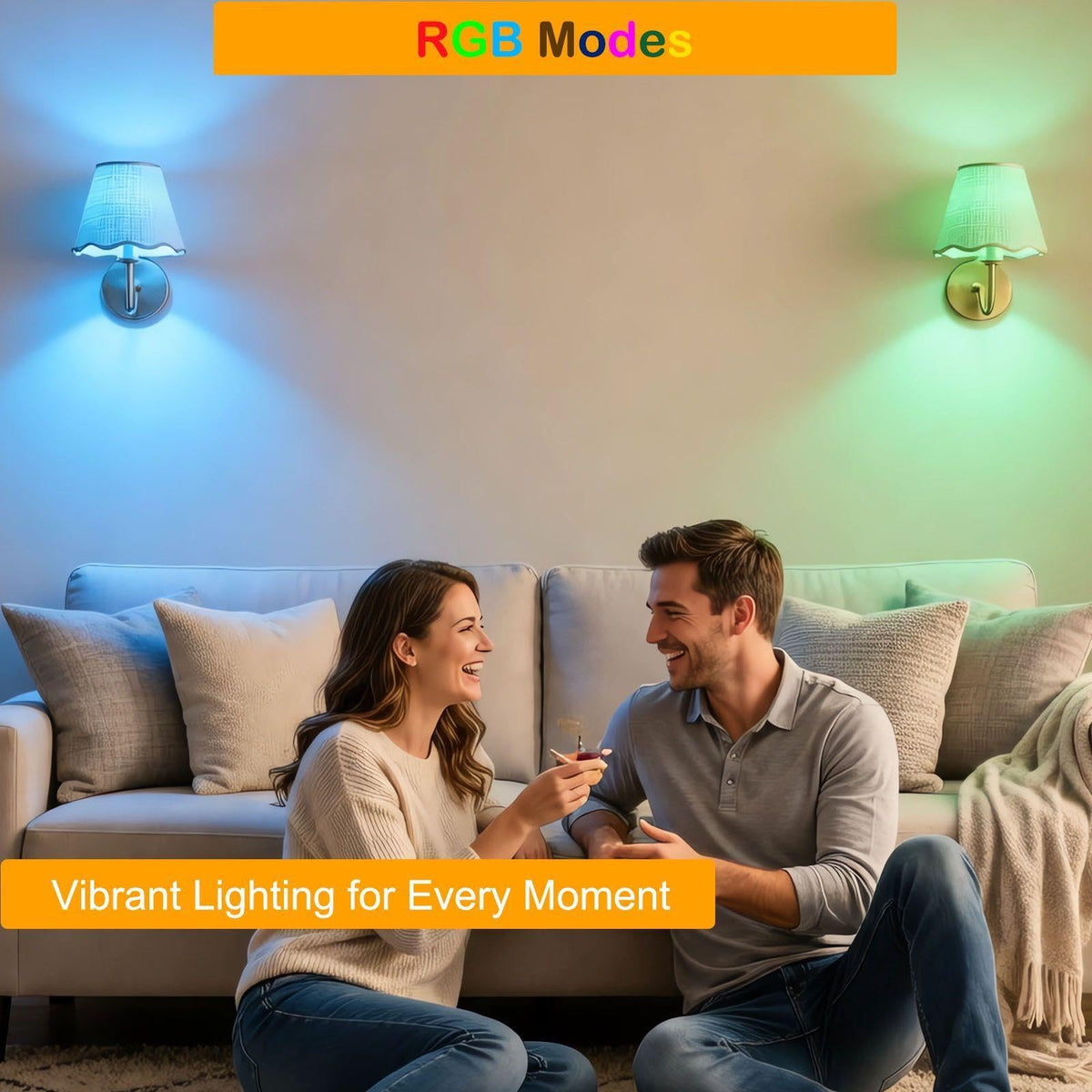 Wireless Battery Operated Rechargeable Wall Sconces Set of 2 - Yiridrme Official Imagery - 8