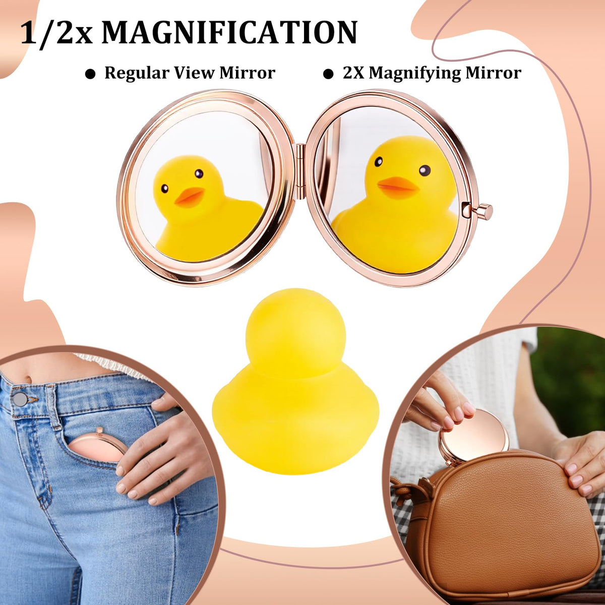 arricraft 10 Pcs Compact Mirror for Purse 2 79 Inches Rose - arricraft Official Imagery - 6