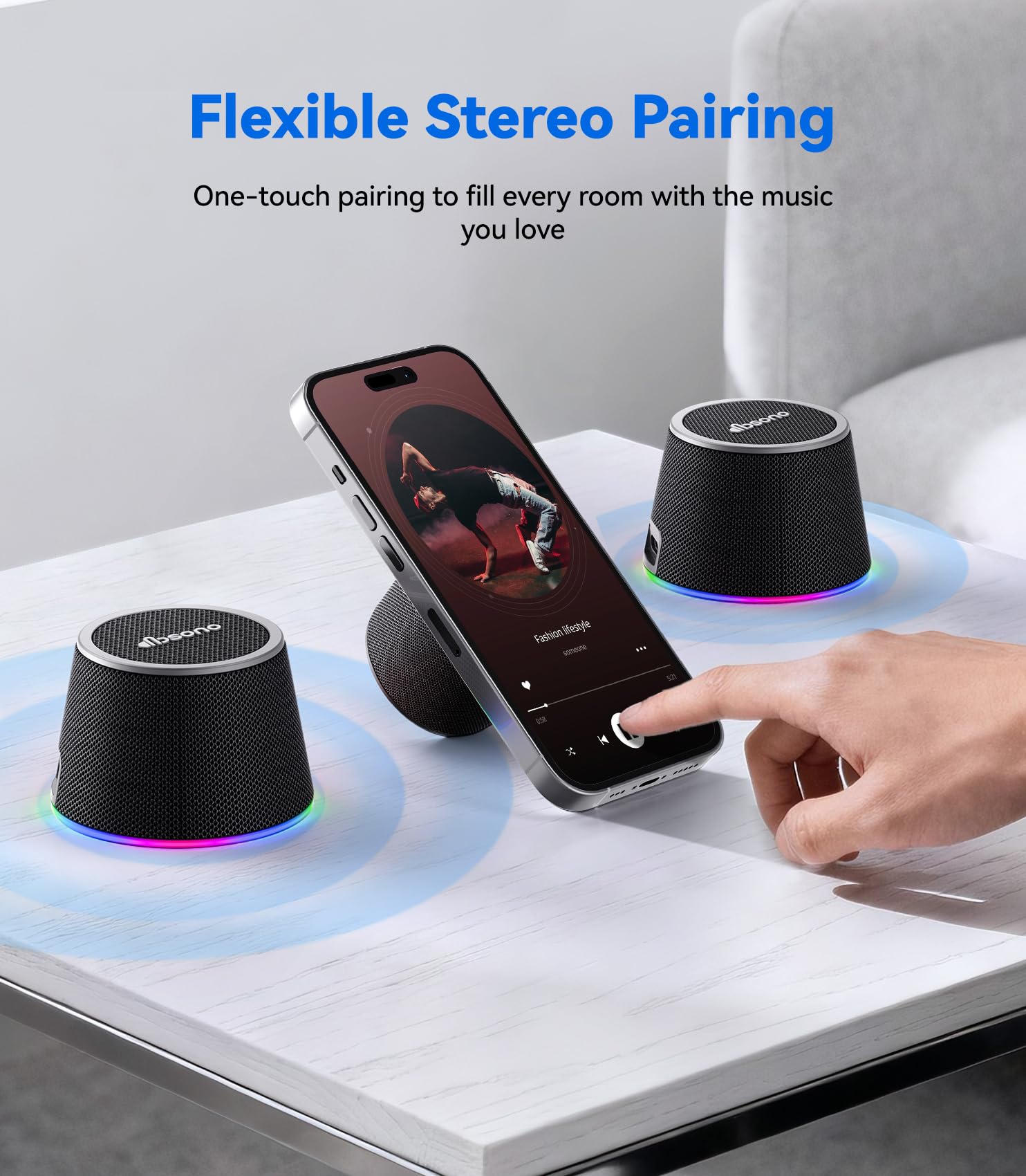 dbsono Small Portable Bluetooth Speaker Birthday Gifts Magnetic Phone - View 5