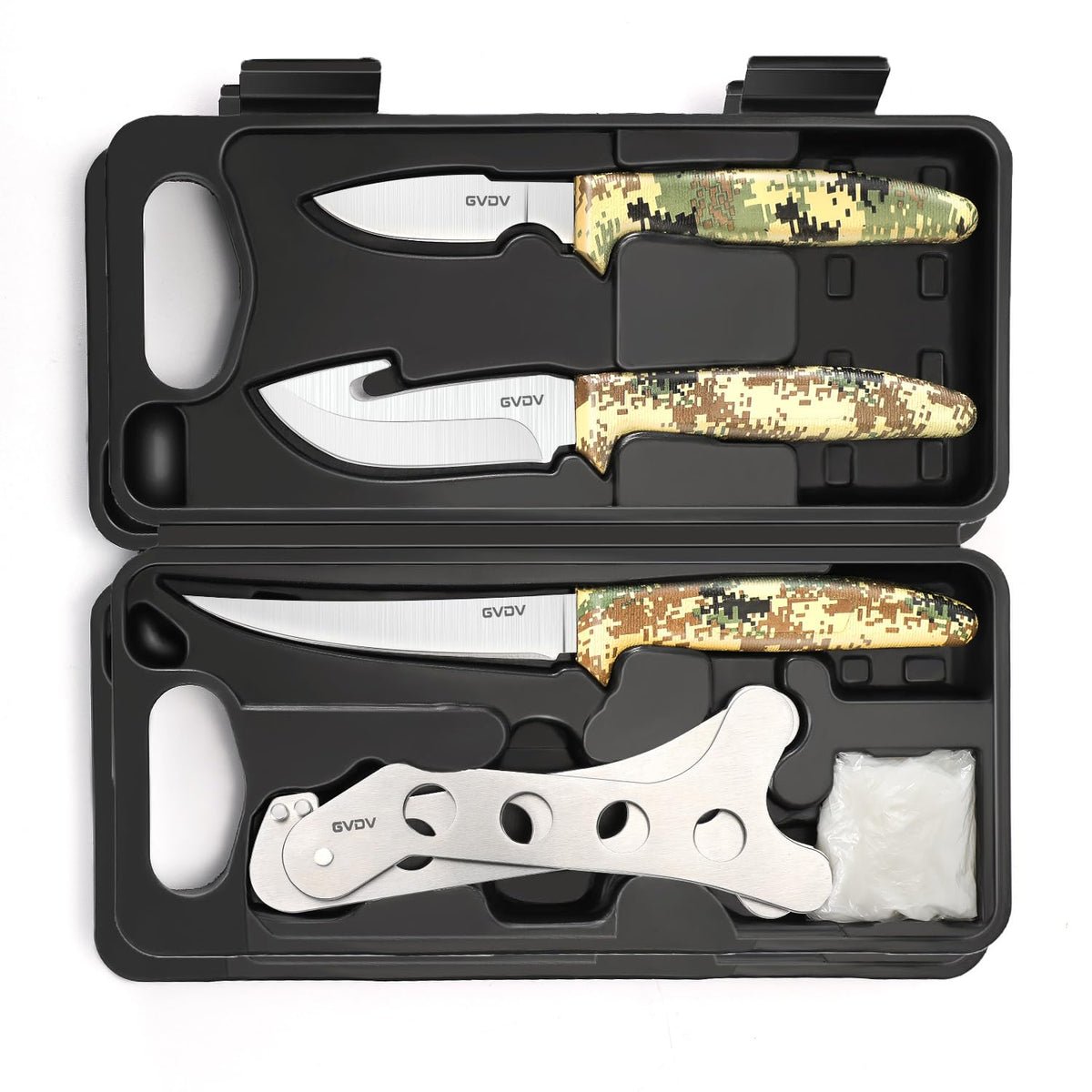 GVDV 6 Piece Hunting Knife Set Field Dressing Game - GVDV Official Imagery - 1