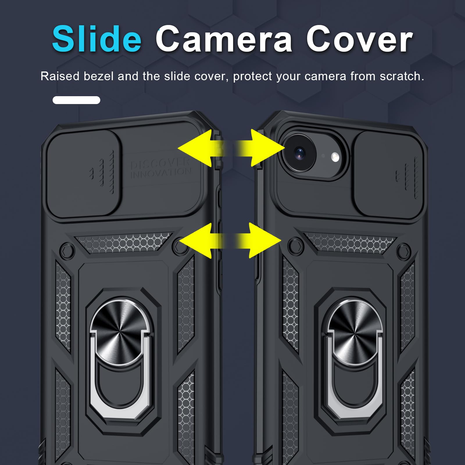 for iPhone 17e/iPhone 16e Phone Case Built in Slide Camera Len... - Janmitta Official Product View 4