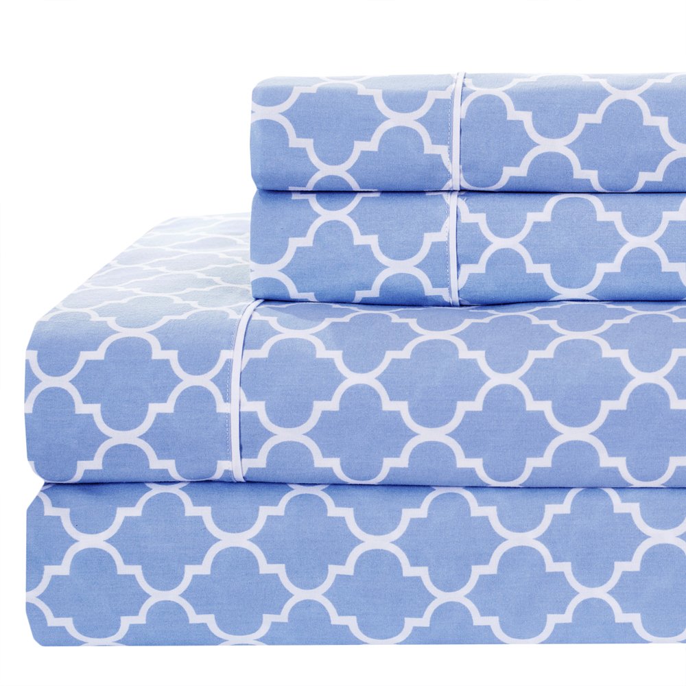 Royal Hotel Meridian Split Queen Sheets Set, Cotton Sateen, - Product Imagery