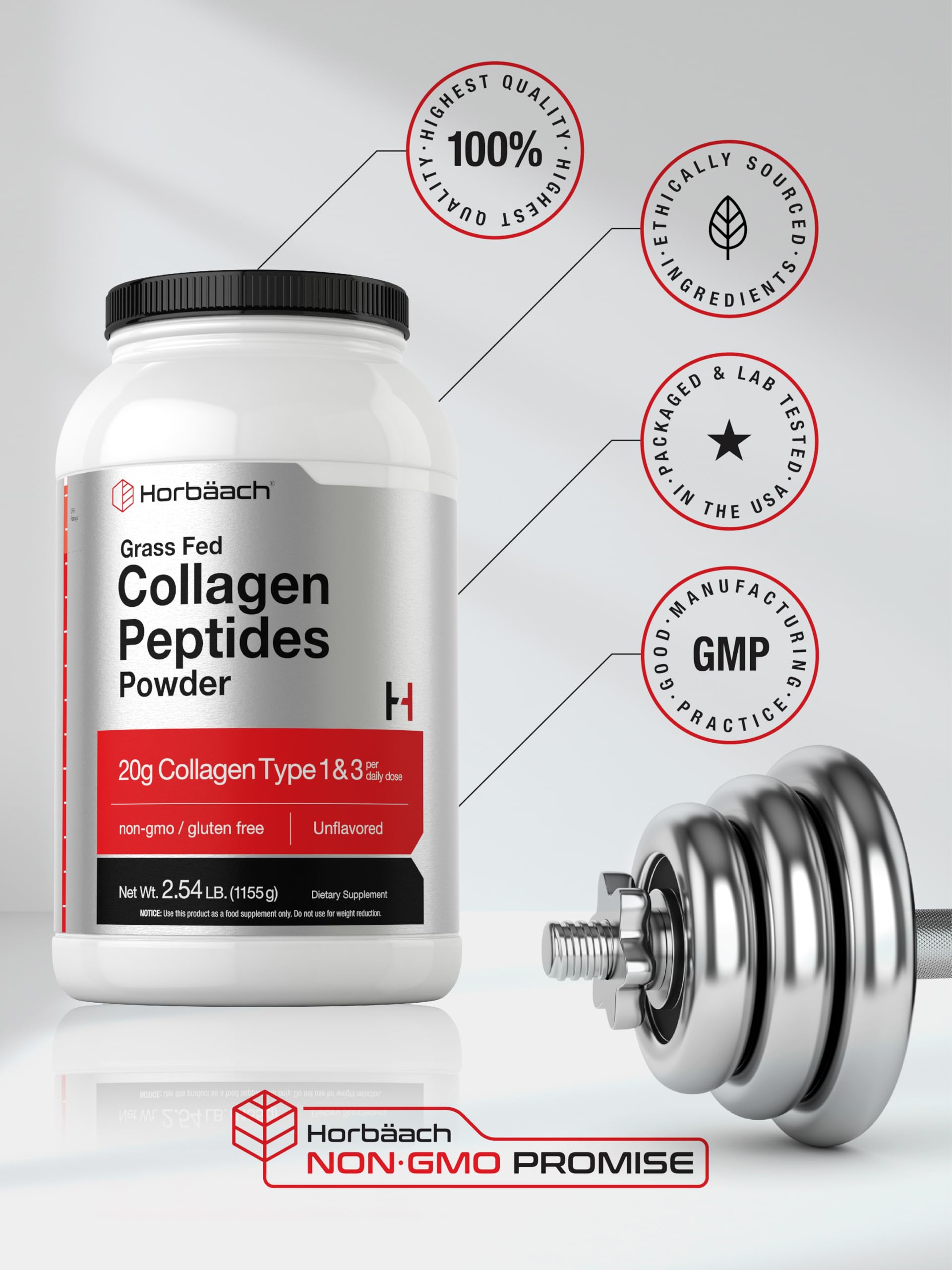Horbaach Collagen Peptides Powder 40 oz - Horbäach Official Imagery - 7