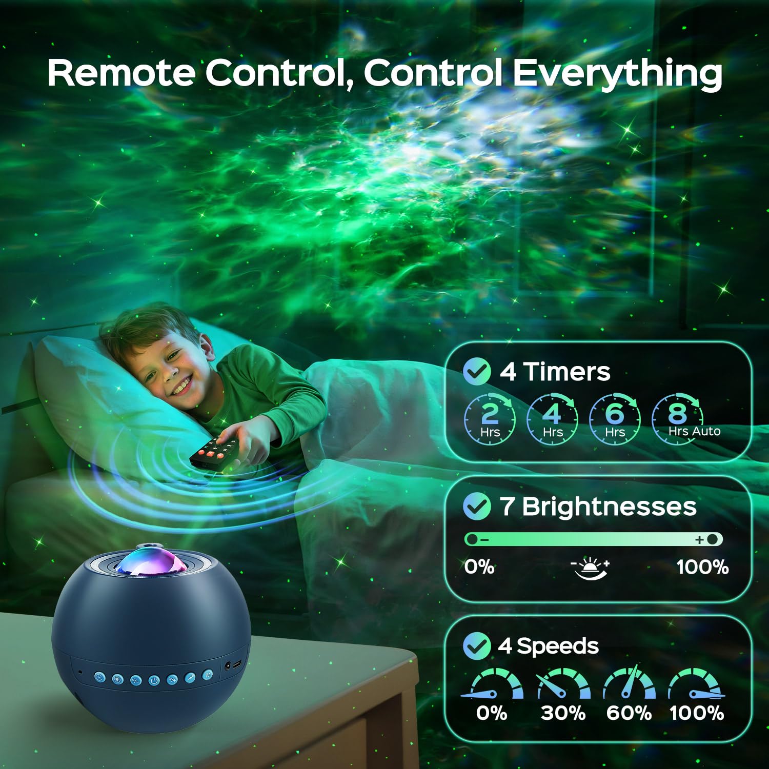 One Fire 360 Game Lights Galaxy Projector Gaming Accessories Gaming Ro - View 7
