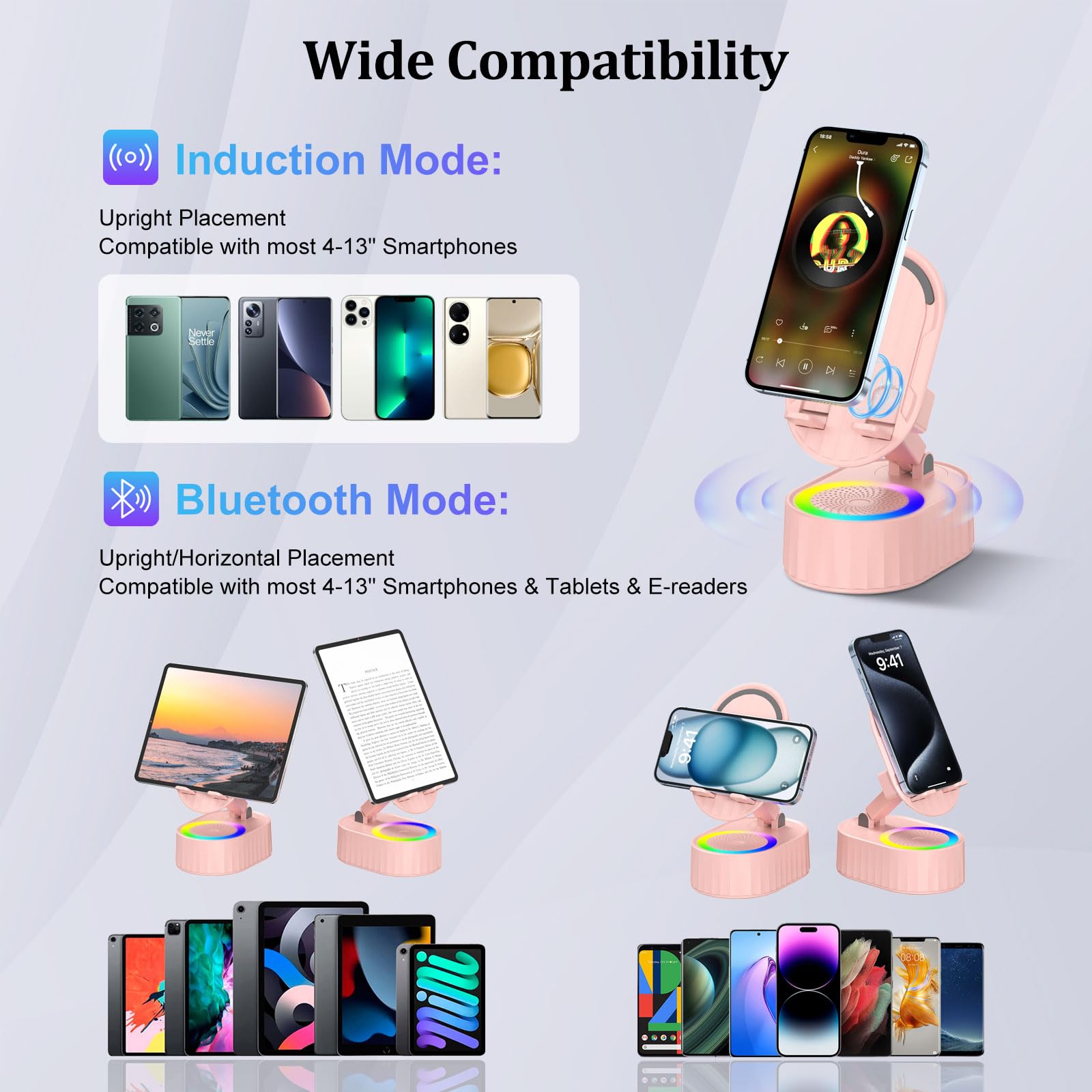 AKLLCCR Wireless Induction Bluetooth Speaker by AKLLCCR - Angle View 4