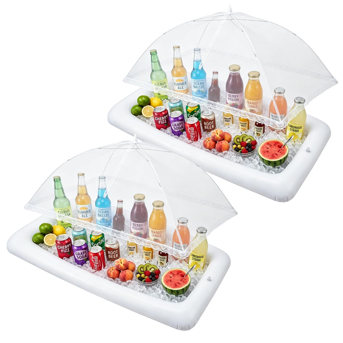 Inflatable Serving Bar Mesh Food Covers 2 Set - WAKCCIL Official Imagery - 2