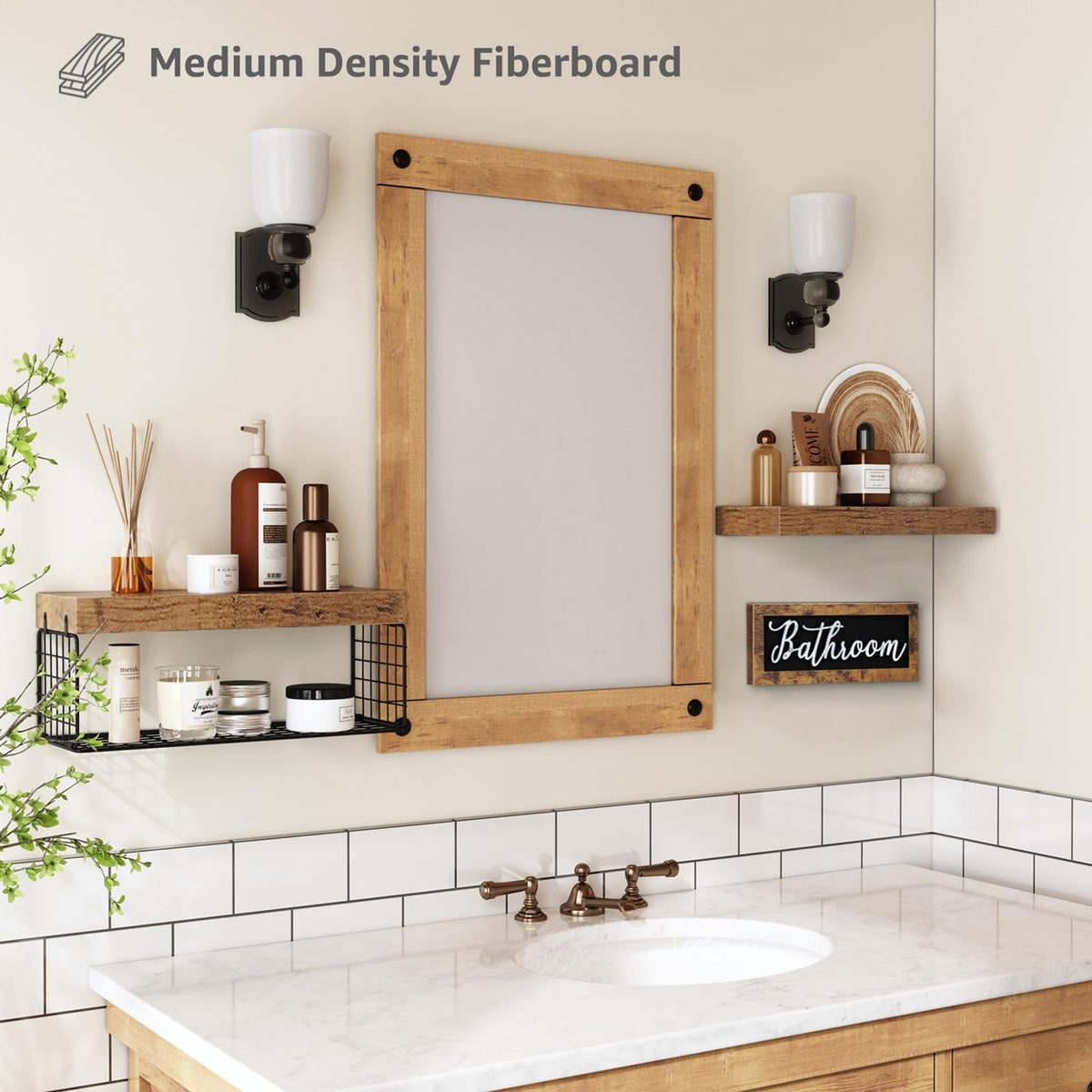 QEEIG Bathroom Shelves with Decor Sign - QEEIG Official Imagery - 6