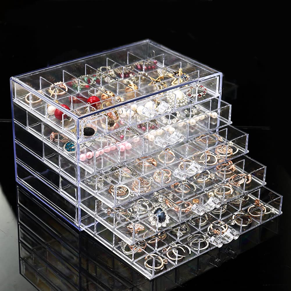 YUFONG Earring Storage Box Organizer 5 Drawers with 120 - YUFONG Official Imagery - 1
