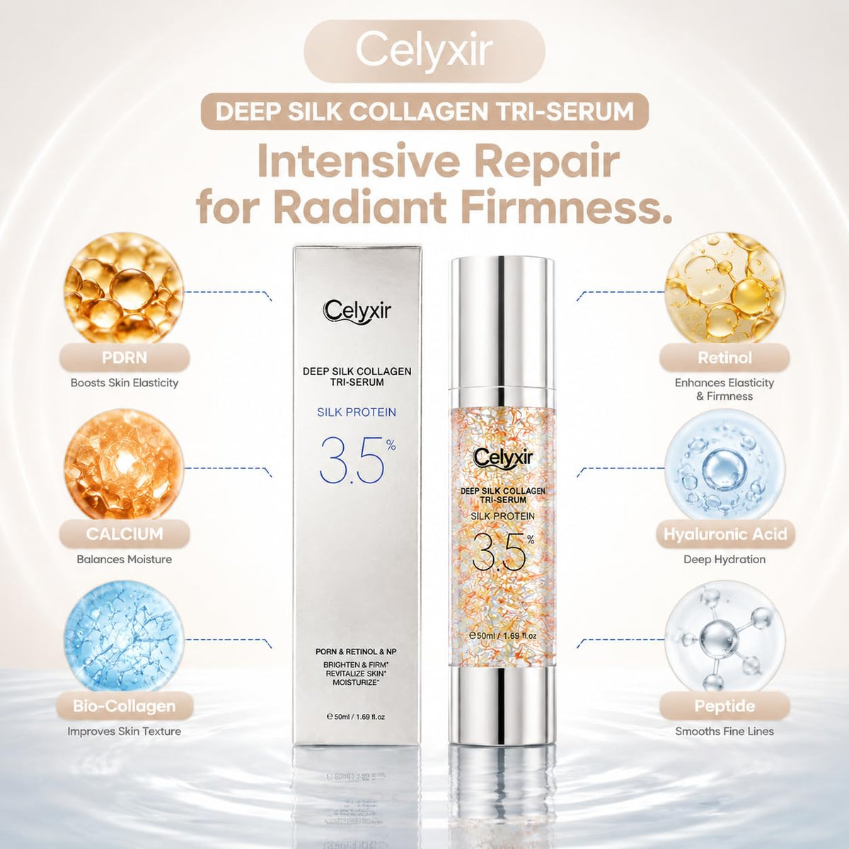 PDRN Retinol Deep Silk Collagen Tri Serum with 3 5 Silk - Premium Selection Official Imagery - 3