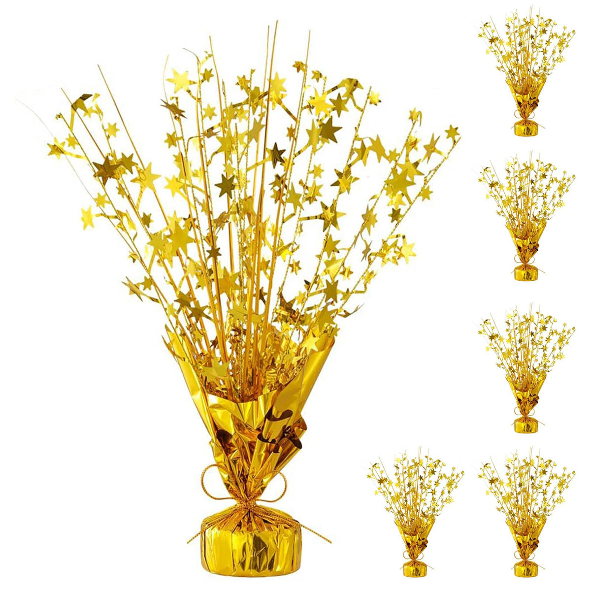 Tim Lin 6 Pack Metallic Foil Spray Table Centerpiece Silver - Tim&Lin Official Imagery - 6