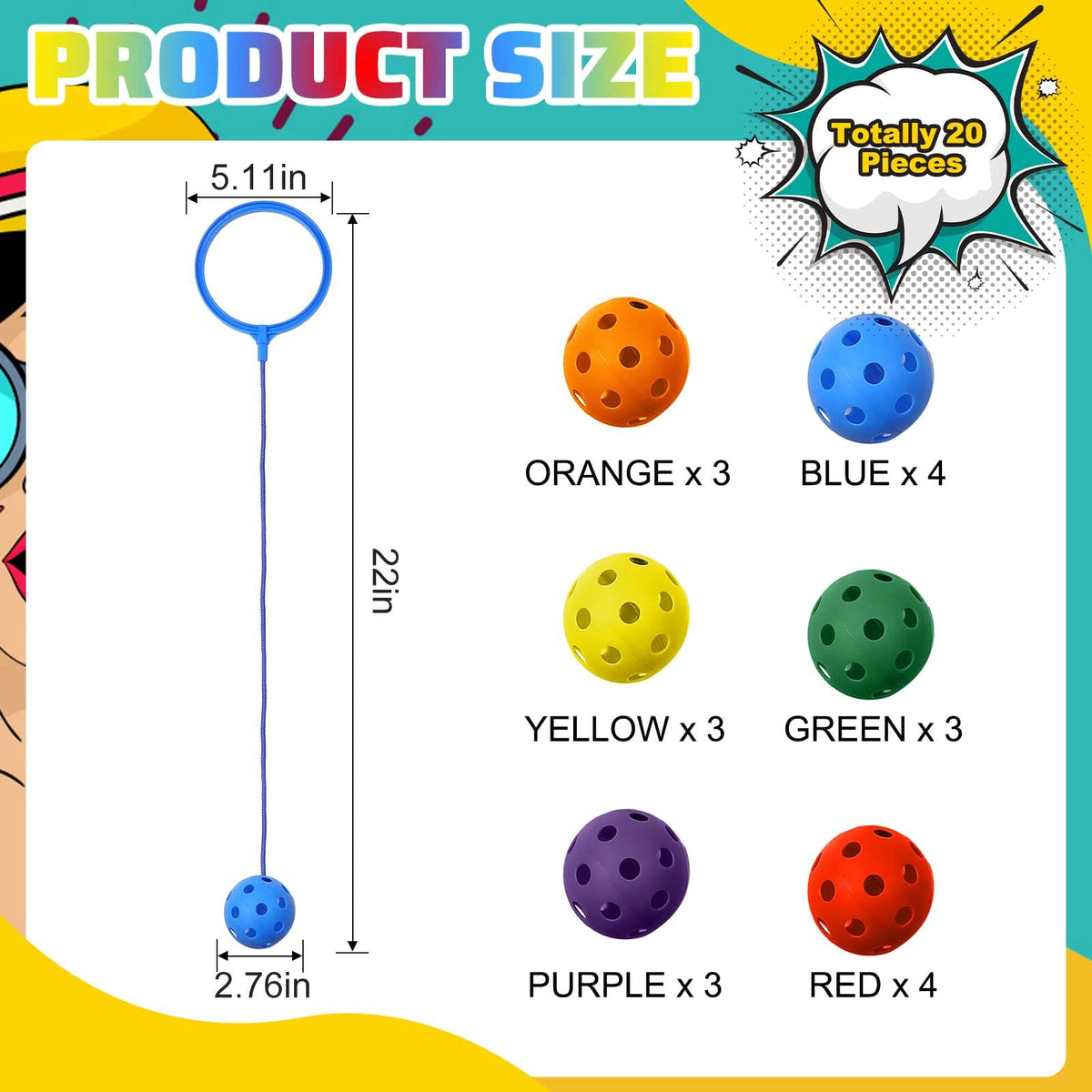 Ankle Skip Ball Toys for Kids Jumper Exercise Equipment - Glimin Official Imagery - 3