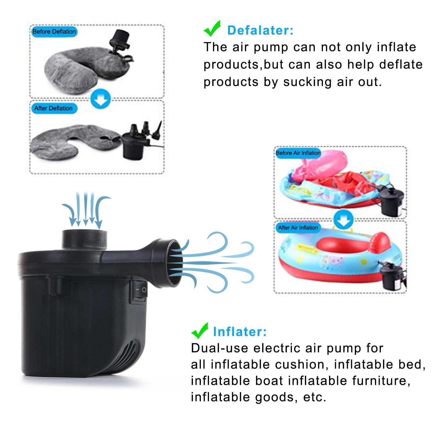 Newpol Inflatable Bed Pump, Electric Air Pump - View 4