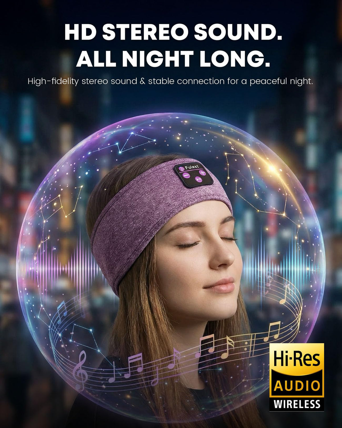 Sleep Headphones Bluetooth 5 4 Sleeping Headband Headphones - Fulext Official Imagery - 5