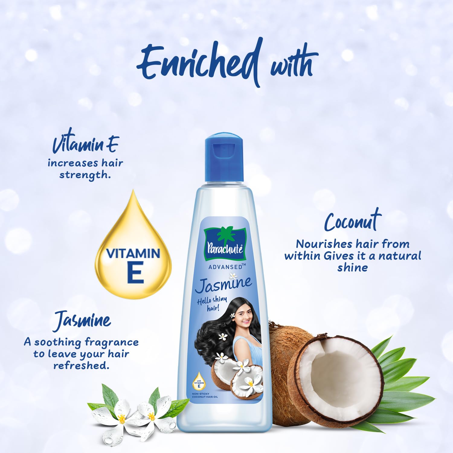 Parachute Advansed Jasmine Enriched Coconut Hair Oil with Vitamin - For Scalp - Parachute Advansed Official Product View 6
