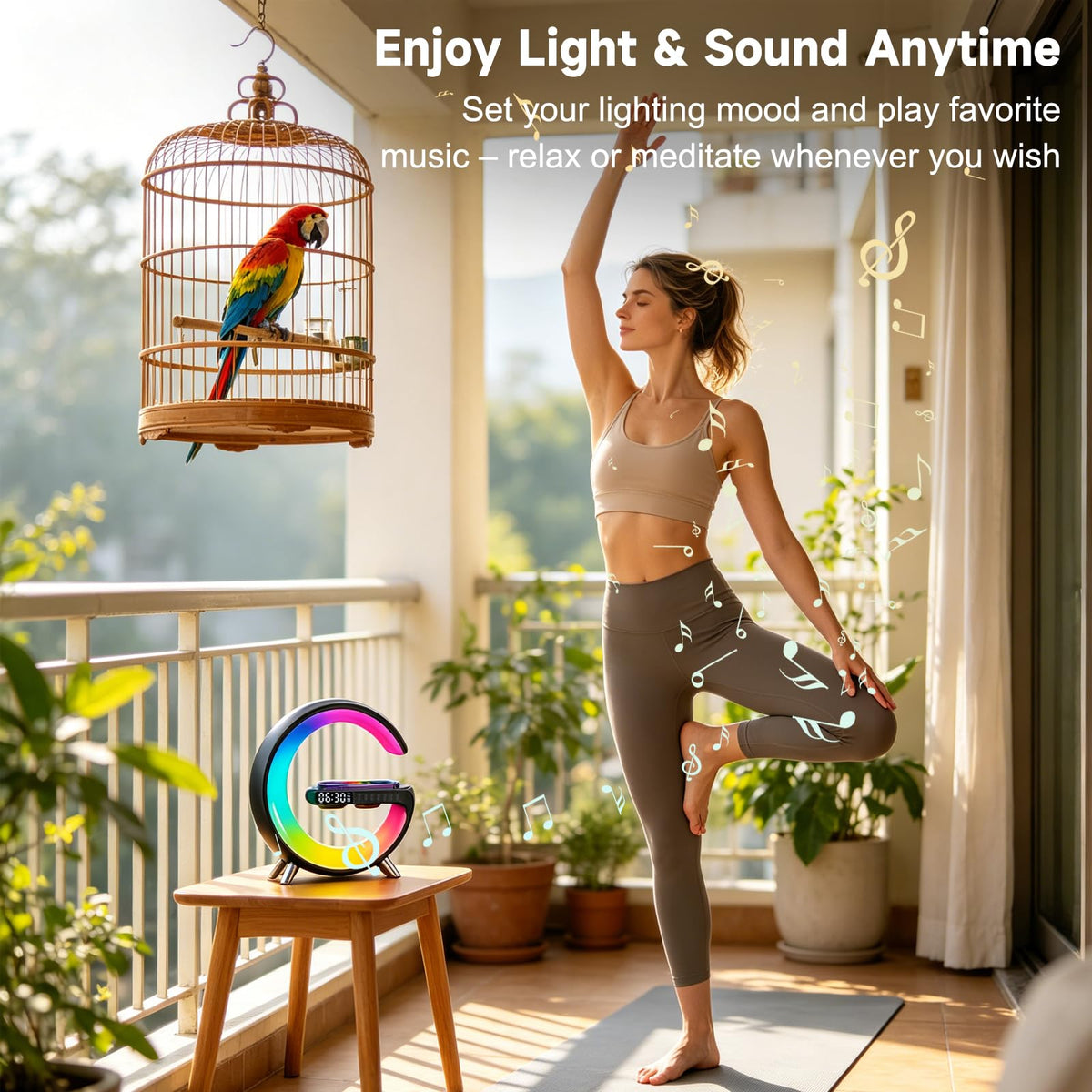 4 In 1 Smart LED Table Lamp Alarm Clock Bluetooth Speaker - WEKEFON Official Imagery - 7