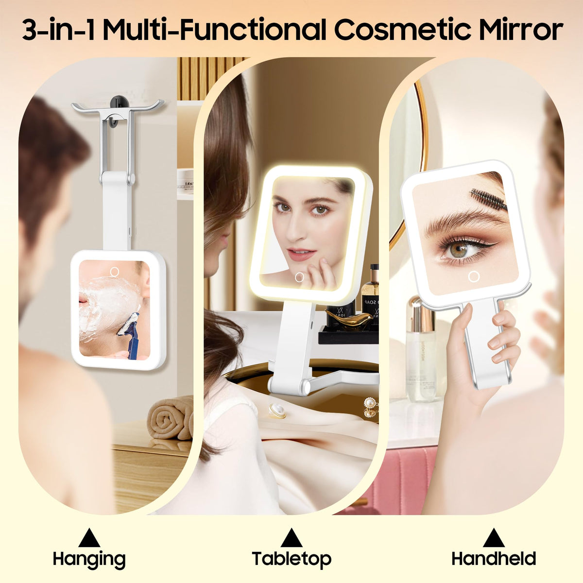 Travel Makeup Mirror with Lights Double Sided 1X 30X - B Beauty Planet Official Imagery - 3