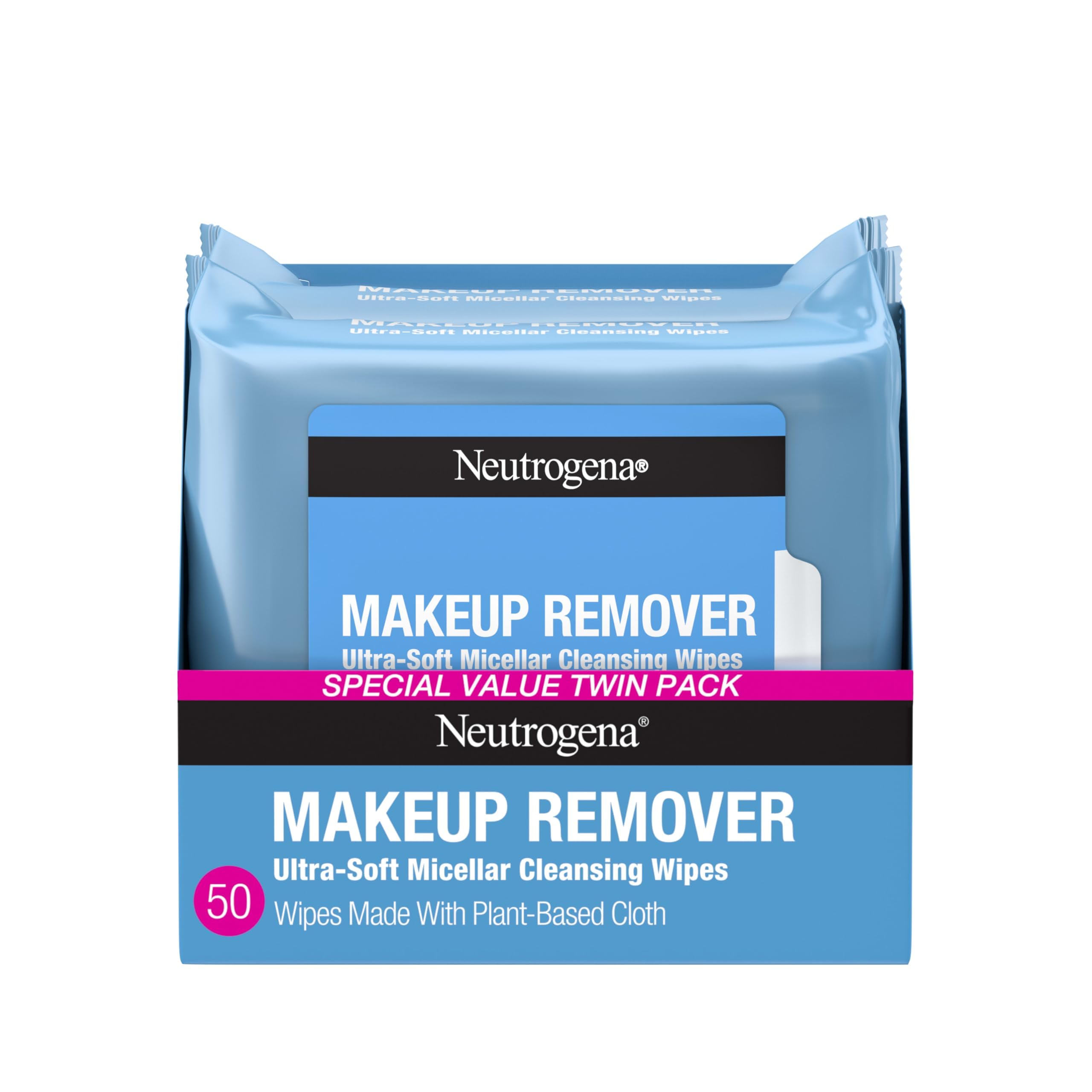 Neutrogena Makeup Remover Micellar Wipes, 2 Pack of 25 Ct - Elefair Tech Official Product View 2