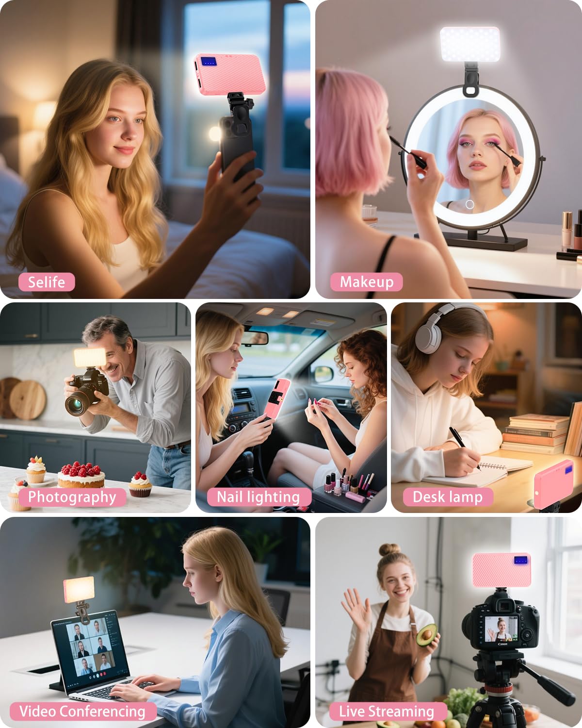 168 LED Selfie Light for iPhone Phone Light 3000mah - Auriani Official Imagery - 3