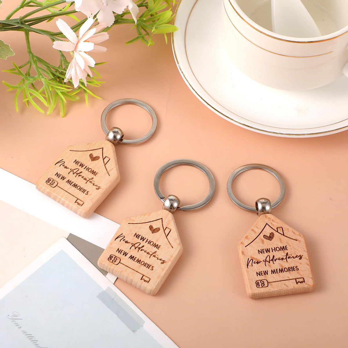 60 Pcs Welcome Home Keychain Bulk New Homeowner Gifts - xozeooeu Official Imagery - 6