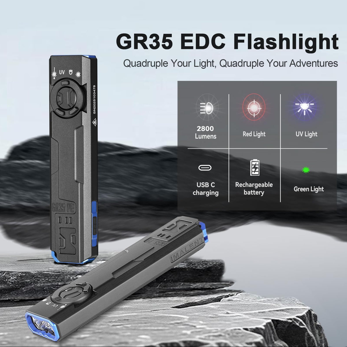 IMALENT GR35 Flat EDC Flashlight 2800Lm Compact Pocket Torch - IMALENT Official Imagery - 5