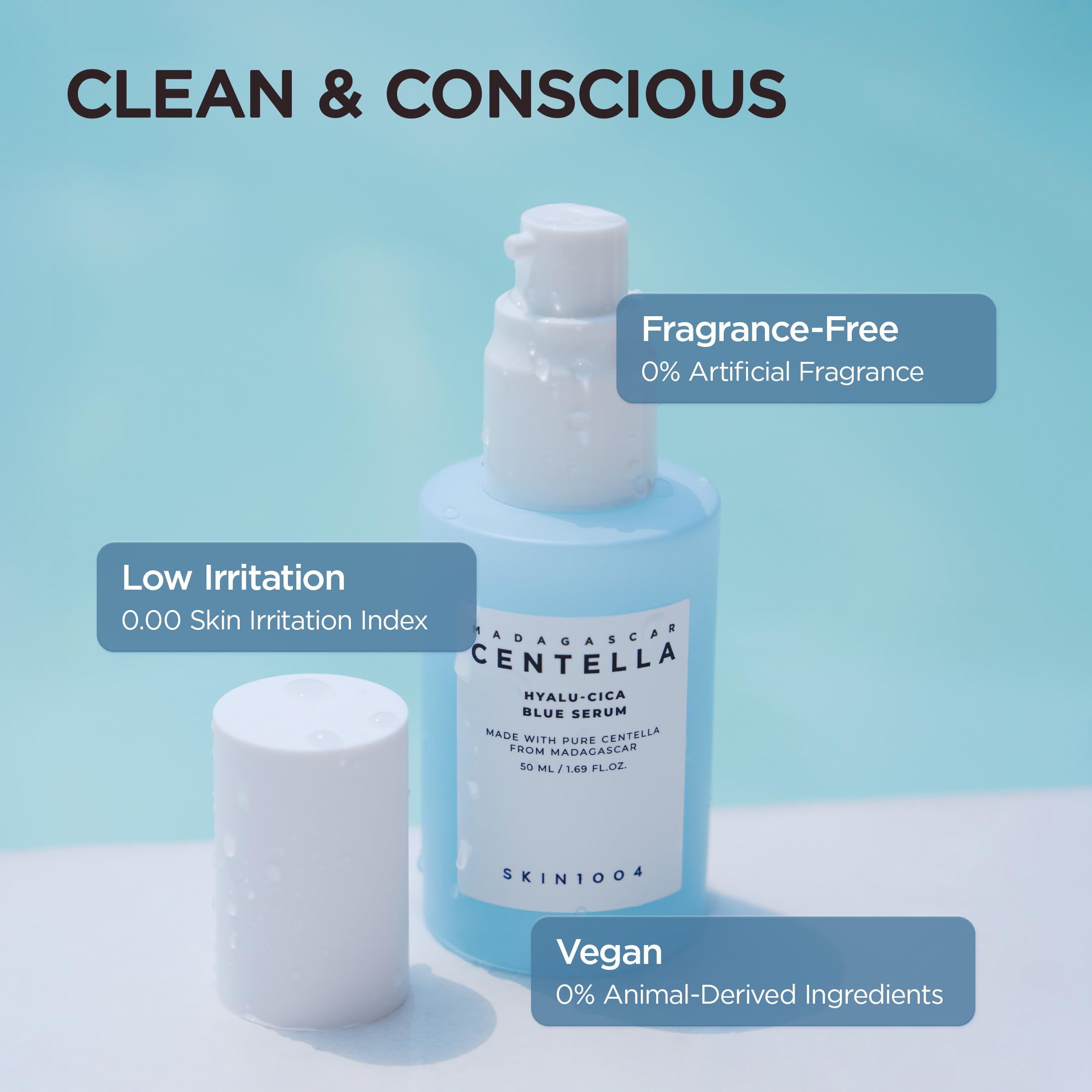 SKIN1004 Hyalu - Cica Blue Serum 1.69fl.oz & Hydrating - SKIN1004 Official Product View 7