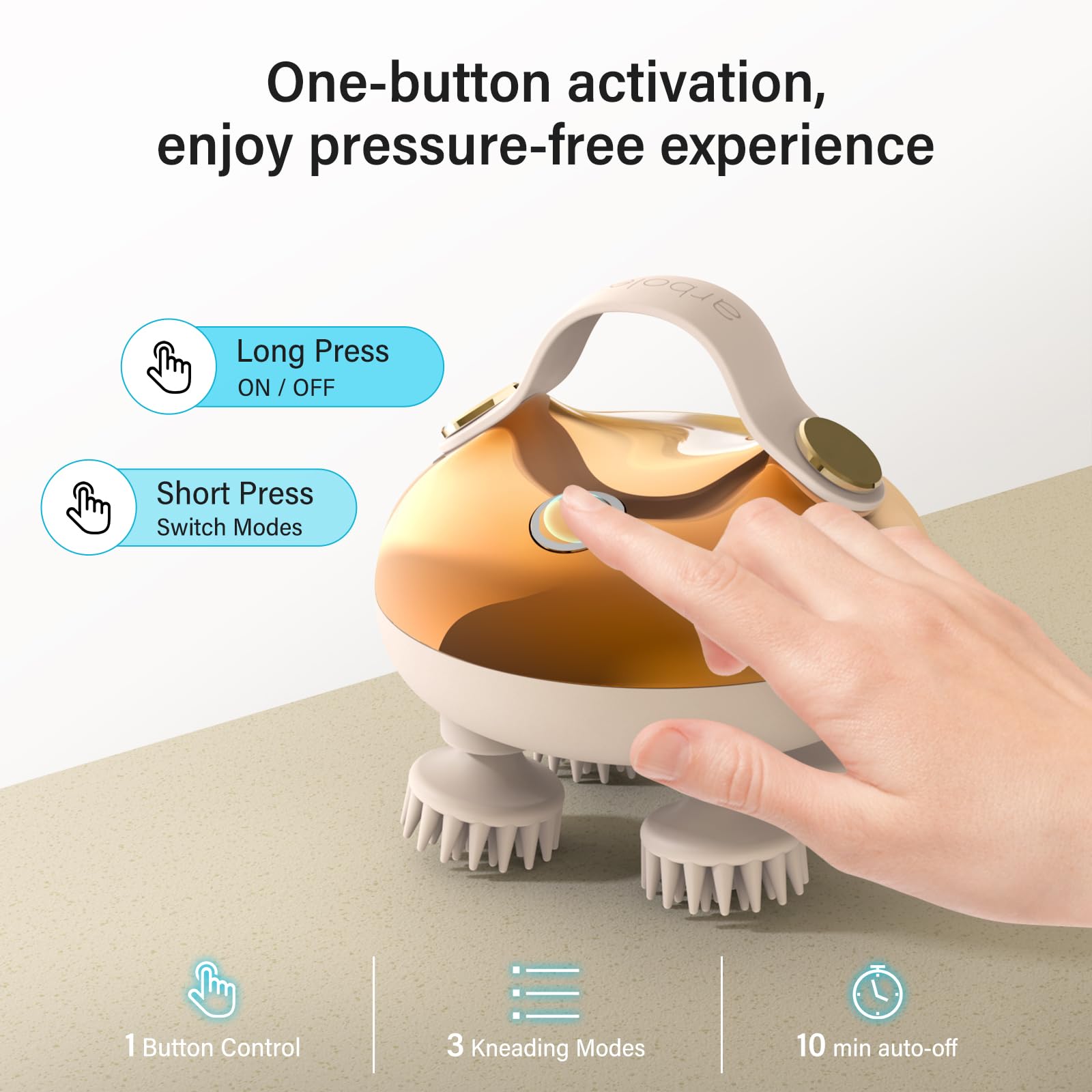 arboleaf Electric Scalp Massager Head Massager Scalp Stress Relax by arboleaf - Angle View 7