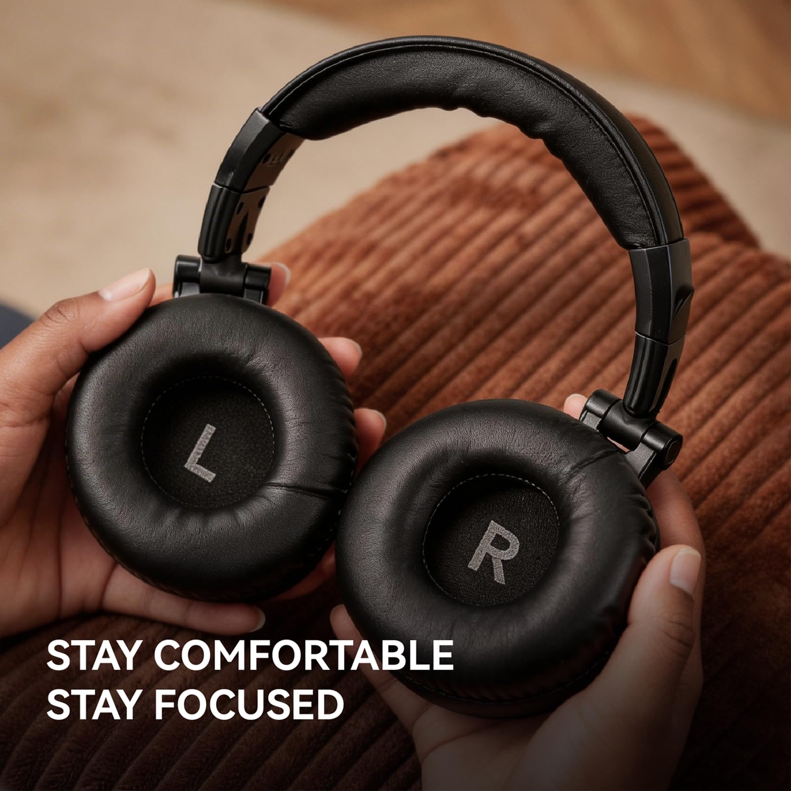 OneOdio DJ Hi-Res Over-Ear Wired Headphones – Black