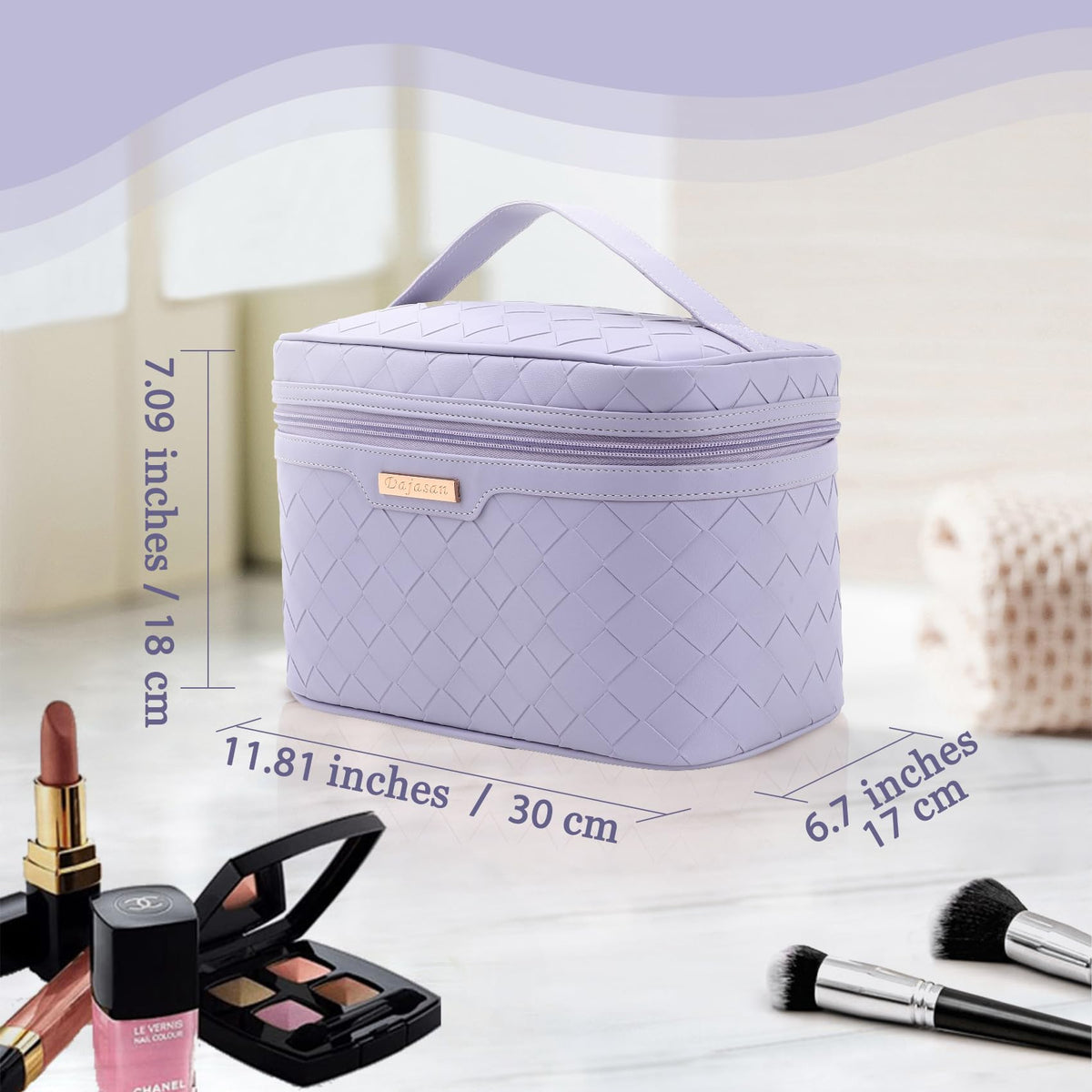 Makeup Bag Travel Cosmetic Bag for Girls Women Large - Dajasan Official Imagery - 3