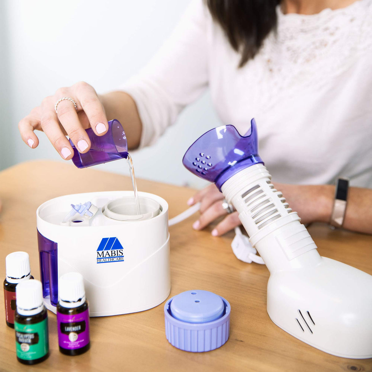 MABIS Facial Steamer Steam Inhaler Vaporizer or Vocal - MABIS Official Imagery - 4