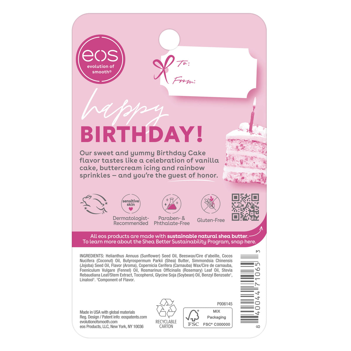 eos Natural Shea Lip Balm Birthday Cake 0 14 oz - eos Official Product Imagery - 8