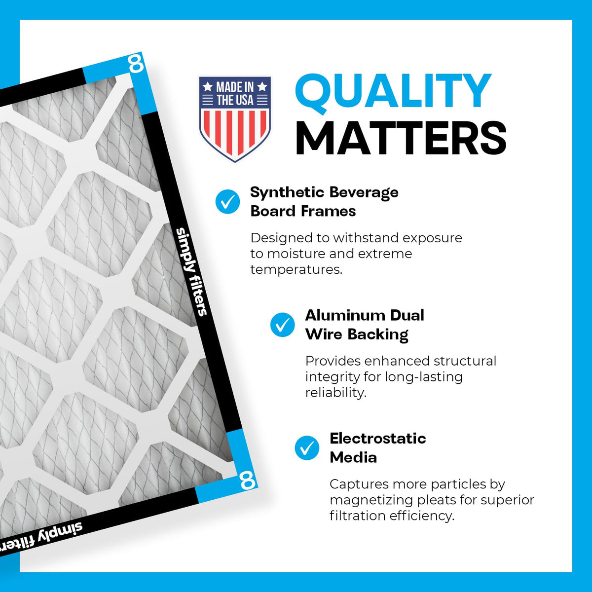 Simply 12x12x1 Air Filter MERV 8 6 Pack Furnace Air Filter - Simply Official Imagery - 5