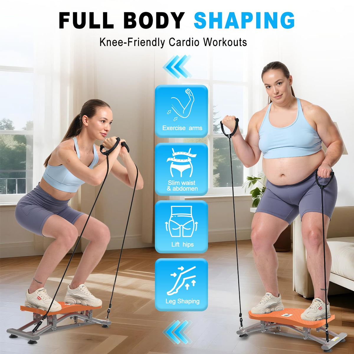 Ski Balance Board Rocking Stepper Ski Simulator for Home - HOTWAVE Official Imagery - 3