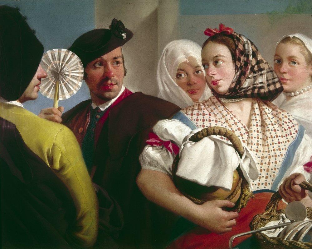 Tiepolo Honey Seller C1770 Nthe Honey Seller Pastel On Paper - Product Imagery